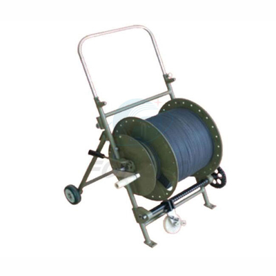 Flexible Electric Fiber Optic Cable Reel Cart Rollers with Brake